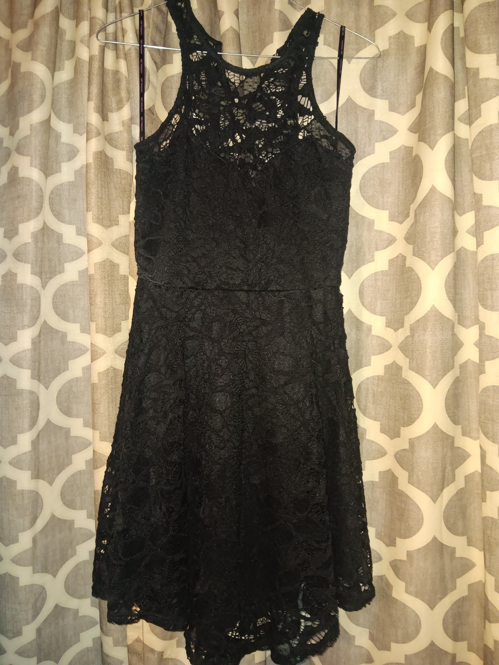 Material Girl Black Lace Midi Dress
